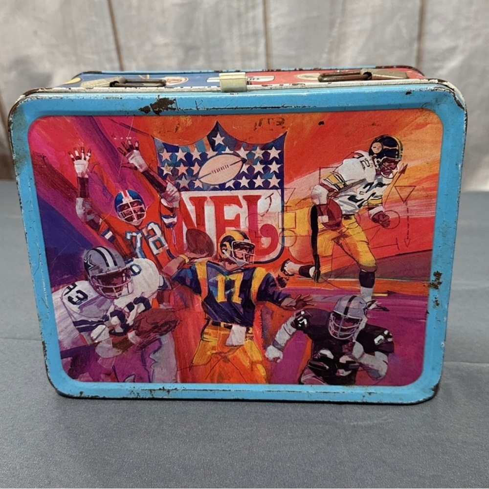 1978 NFL National Football League Metal Lunchbox with Thermos